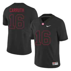 Cade Carruth Men's Game #16 Crimson Tide College Football Black Jerseys 921196-710 - Image 1
