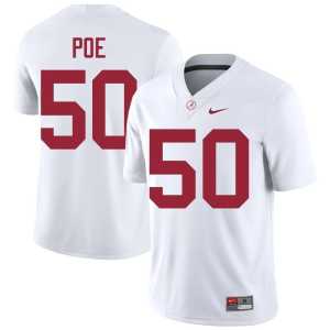 Casey Poe UA Crimson Tide College Football Mens University #50 White Jersey 593920-748 - Image 1