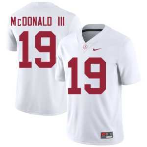 Chuck McDonald III Men's Bama White Game #19 College Football Jerseys 930325-919 - Image 1
