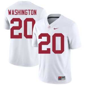 Dre Washington #20 Alabama College Football Stitched White Men's Jerseys 342265-265 - Image 1