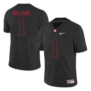 Jameson Williams Men Black College Football #1 Bama University Jersey 947696-402 - Image 1