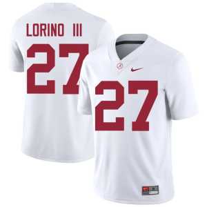 Michael Lorino III #27 Roll Tide White College Football NCAA Men Jersey 556078-700 - Image 1