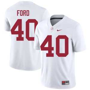 Josh Ford College Football Official #40 White Alabama Men's Jersey 834933-781 - Image 1