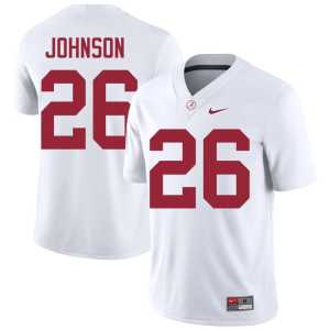 Mhari Johnson White Alabama Crimson Tide Men #26 College Football Replica Jerseys 684345-306 - Image 1