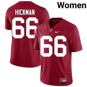 Baker Hickman College Football Crimson #66 Bama Womens NCAA Jerseys 287376-403 - Image 1