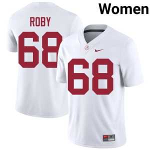 Billy Roby #68 Stitched Roll Tide Women White College Football Jerseys 422011-644 - Image 1
