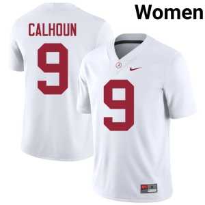 Cam Calhoun College Football Womens White #9 The Tide Embroidery Jersey 328863-669 - Image 1