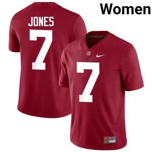 DaShawn Jones Roll Tide Official #7 Crimson College Football Women Jerseys 474086-884 - Image 1