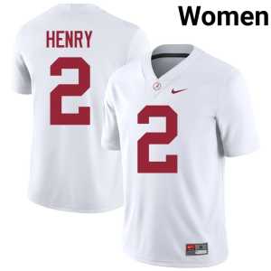 Derrick Henry Women's #2 College Football University White UA Crimson Tide Jersey 842163-303 - Image 1