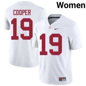 John Cooper #19 Embroidery Bama College Football White Women Jerseys 703873-265 - Image 1