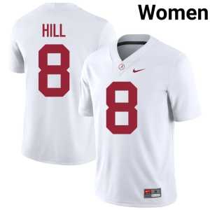 Justin Hill Bama Womens White Alumni #8 College Football Jerseys 956564-338 - Image 1