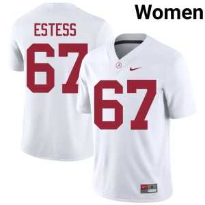 Wade Estess #67 Womens College Football White Bama Replica Jersey 905857-192 - Image 1