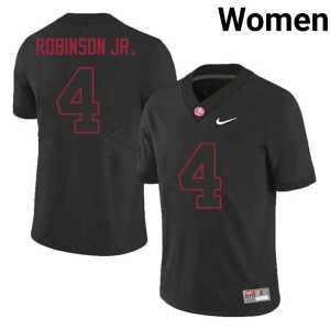 Brian Robinson Jr. UA Crimson Tide Women's College Football #4 Alumni Black Jersey 907476-521 - Image 1