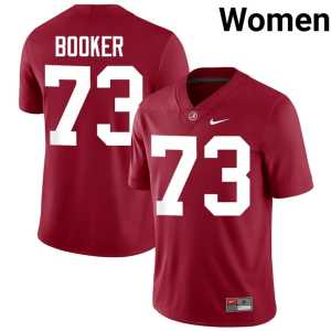 Chris Booker Crimson Replica College Football #73 Roll Tide Women Jerseys 566971-908 - Image 1
