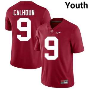 Cam Calhoun NCAA Crimson UA Youth #9 College Football Jersey 746466-148 - Image 1
