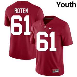 Graham Roten University of Alabama #61 Youth College Football Crimson High School Jerseys 952613-338 - Image 1