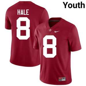 Jalen Hale College Football Youth Bama Stitched Crimson #8 Jersey 170992-875 - Image 1