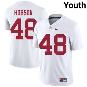 Jayden Hobson Alumni College Football Youth #48 Crimson Tide White Jerseys 227548-305 - Image 1