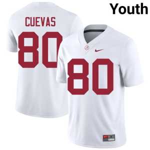 Josh Cuevas #80 White Youth Bama College Football High School Jerseys 998382-836 - Image 1