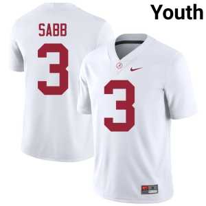 Keon Sabb White Roll Tide Official College Football Youth #3 Jerseys 415549-191 - Image 1