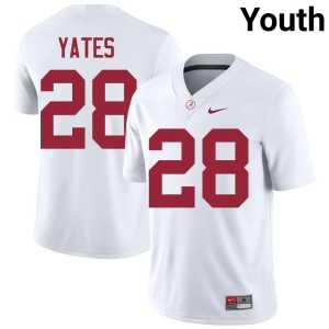 Peyton Yates #28 University of Alabama White NCAA Youth College Football Jerseys 454564-231 - Image 1