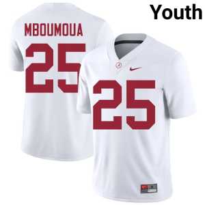 Steve Bolo Mboumoua White Youth Official #25 Alabama College Football Jersey 220757-873 - Image 1