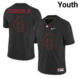 Brian Robinson Jr. Youth College Football Bama Black #4 NCAA Jersey 624054-283 - Image 1