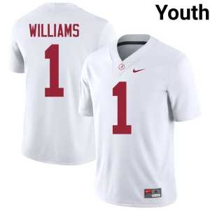 Jameson Williams White College Football #1 Alumni Youth Bama Jerseys 556088-423 - Image 1