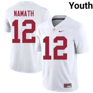 Joe Namath Roll Tide Player #12 College Football White Youth Jersey 914006-493 - Image 1