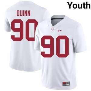 Lorcan Quinn Replica College Football #90 Crimson Tide White Youth Jersey 367546-794 - Image 1
